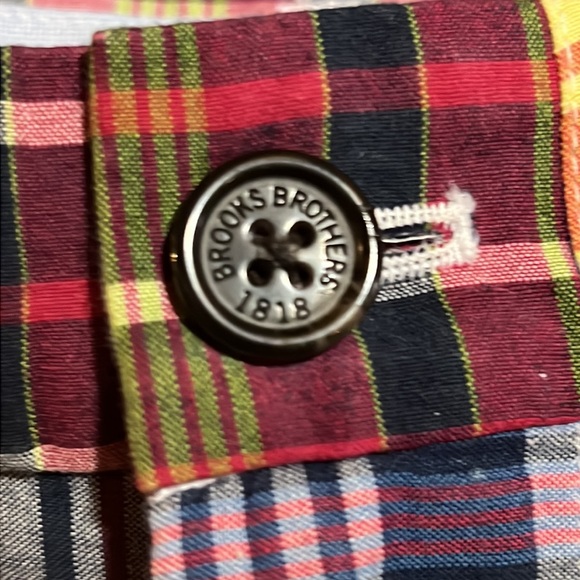 Brooks Brothers India Madras Plaid Patchwork Casual Golf Shorts Men’s Size 35 - Picture 4 of 7